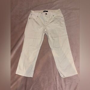 y2k Baccini white capri pants woman’s 4 embellished pockets